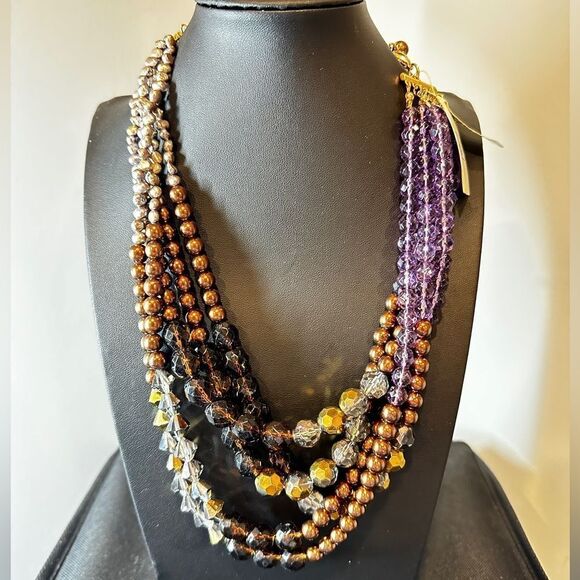 WITH TAG Sequin multi-strand beaded necklace with pearls! - Picture 16 of 16